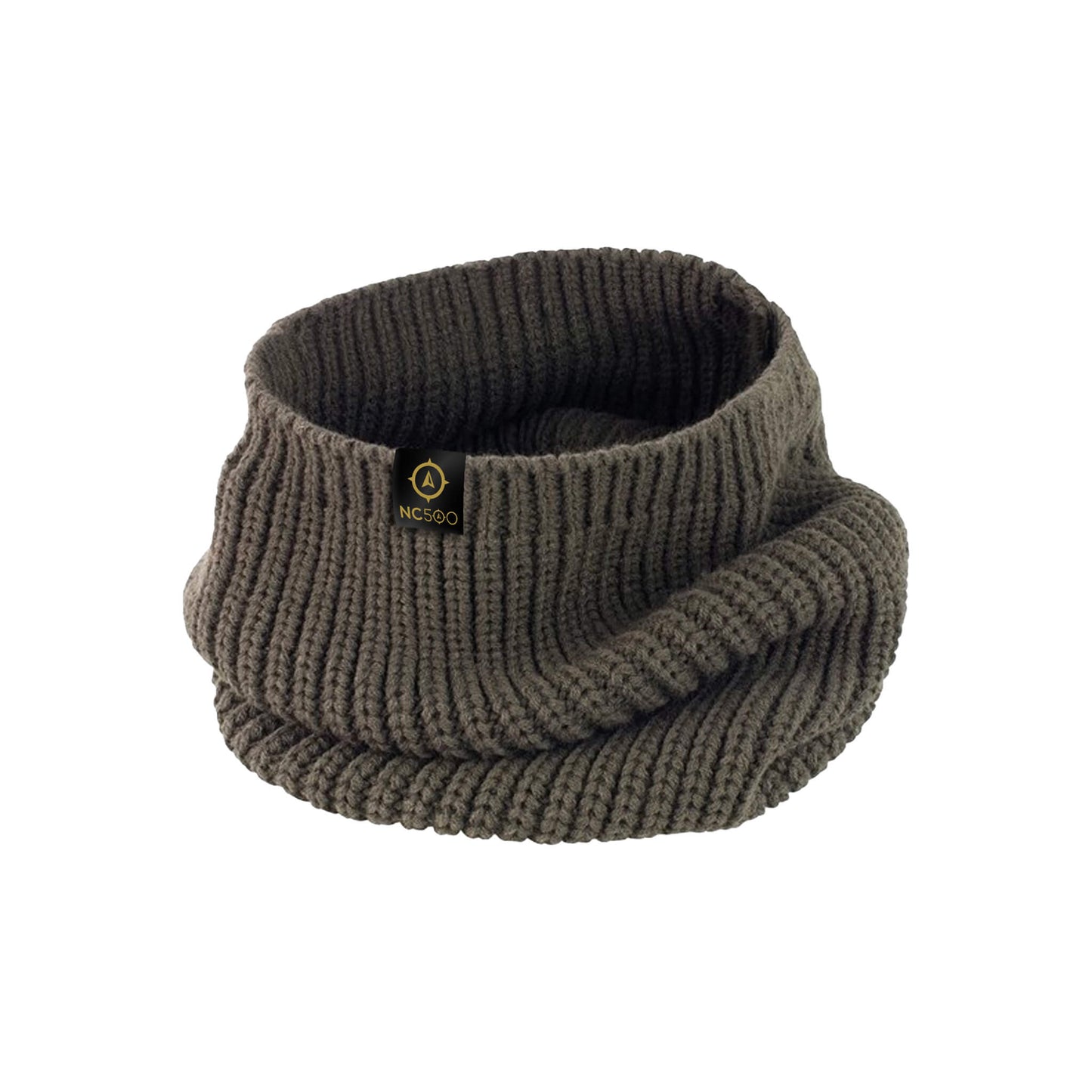 Chunky Knit Snood Hood | Olive | North Coast 500