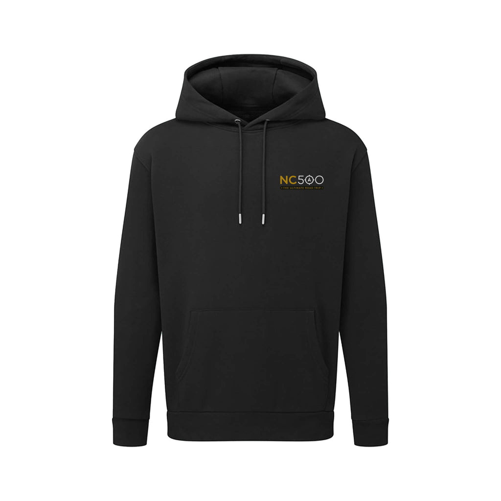Biker Hoodie | Black| Front | North Coast 500