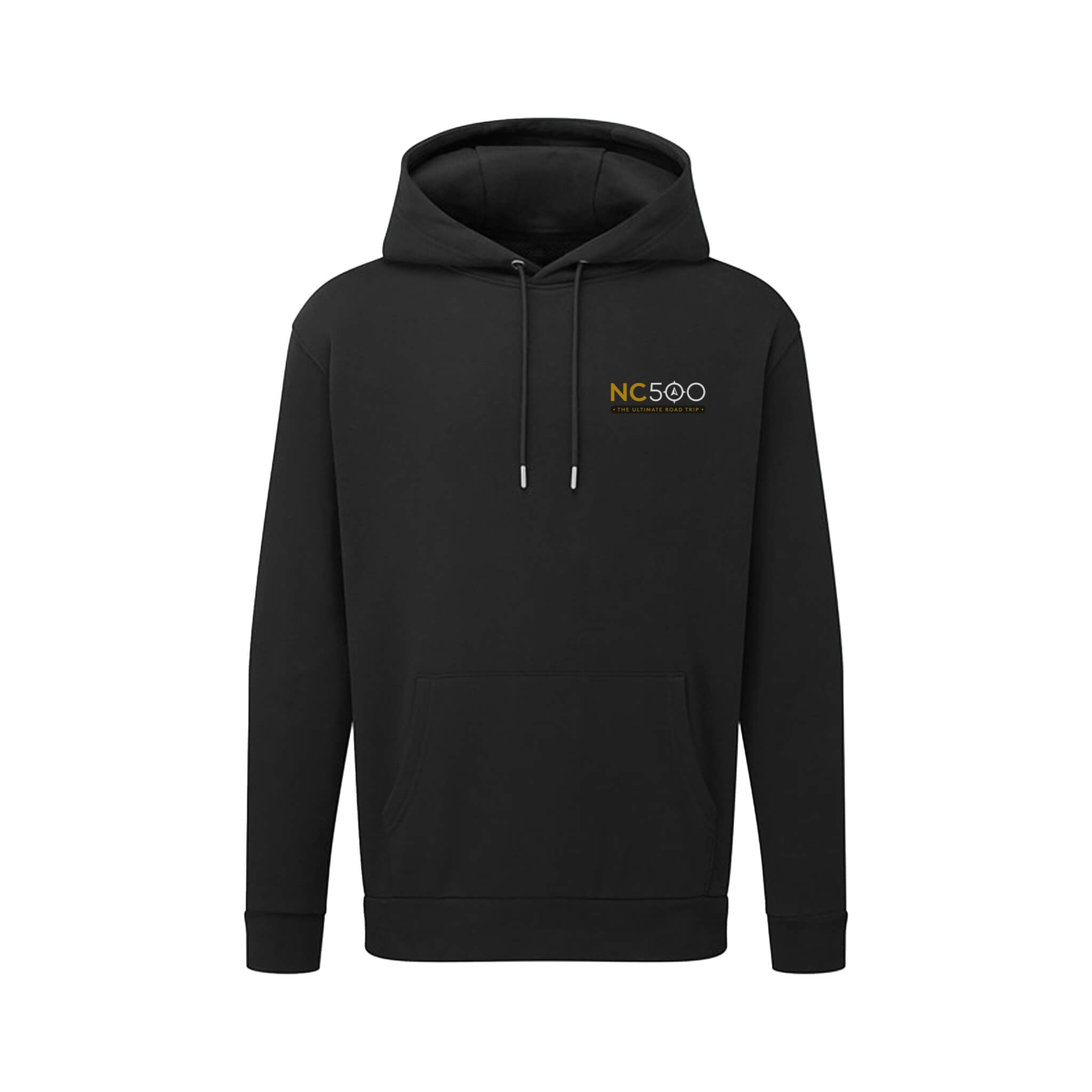 Biker Hoodie | Black| Front | North Coast 500