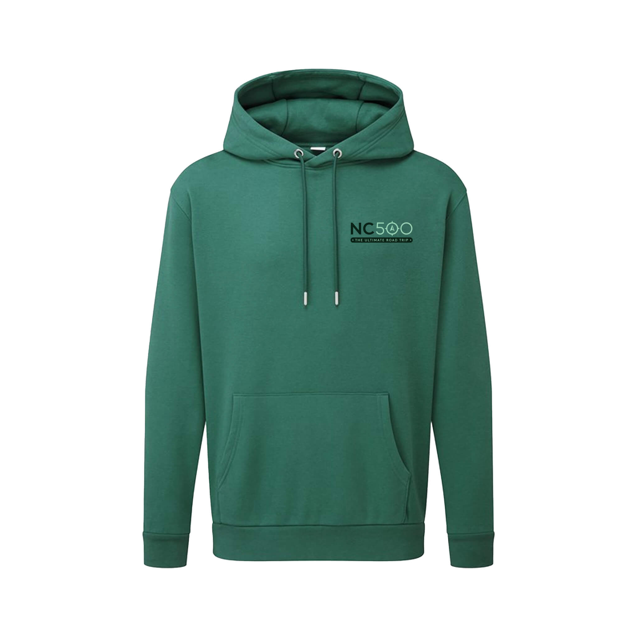 Biker Hoodie | Pine Green | Front | North Coast 500