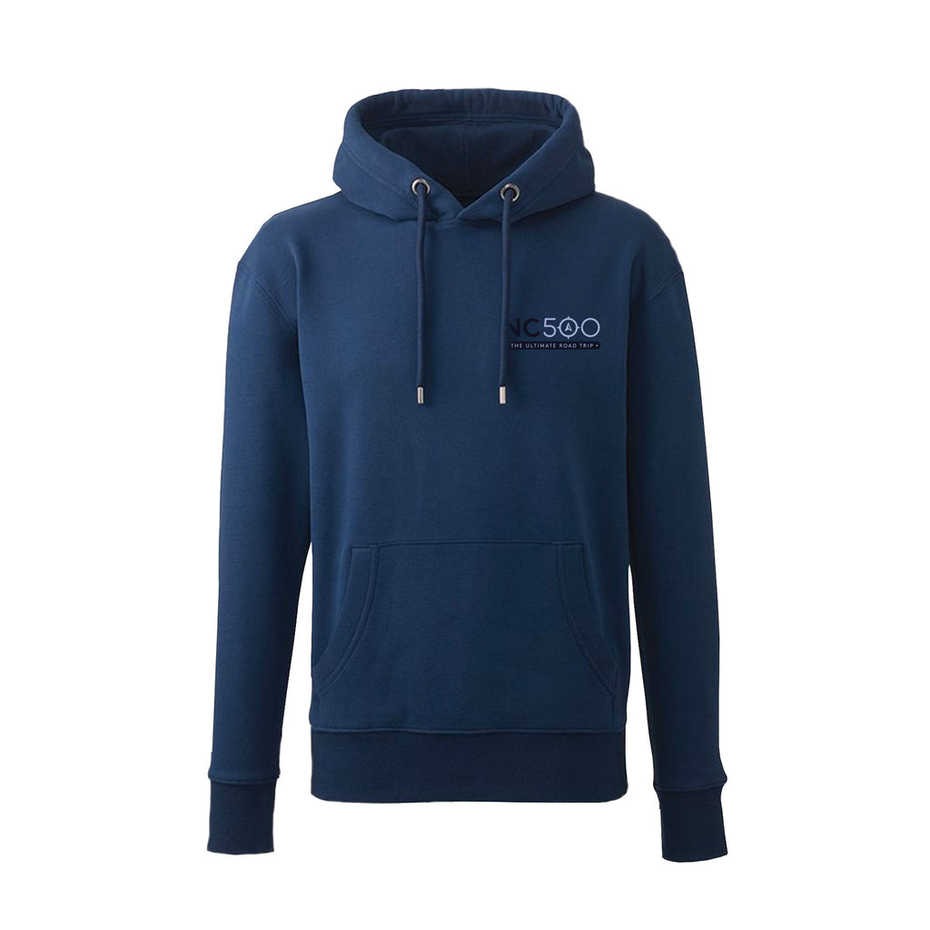 Biker Hoodie | Navy | Front | North Coast 500