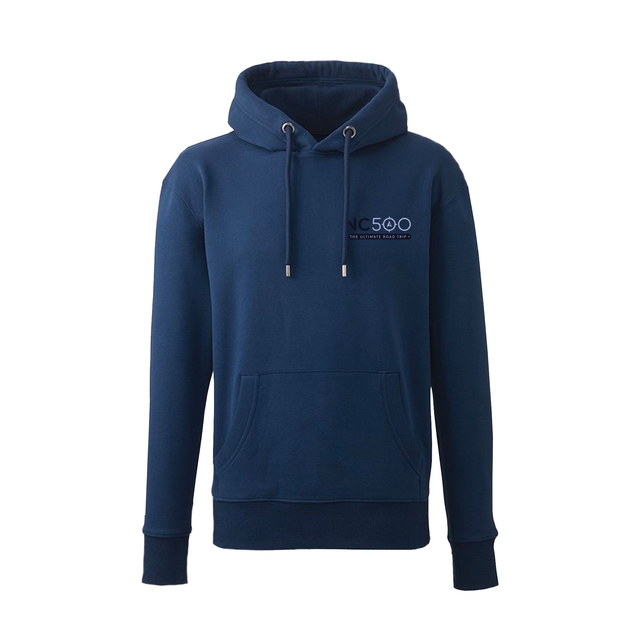 Biker Hoodie | Navy | Front | North Coast 500