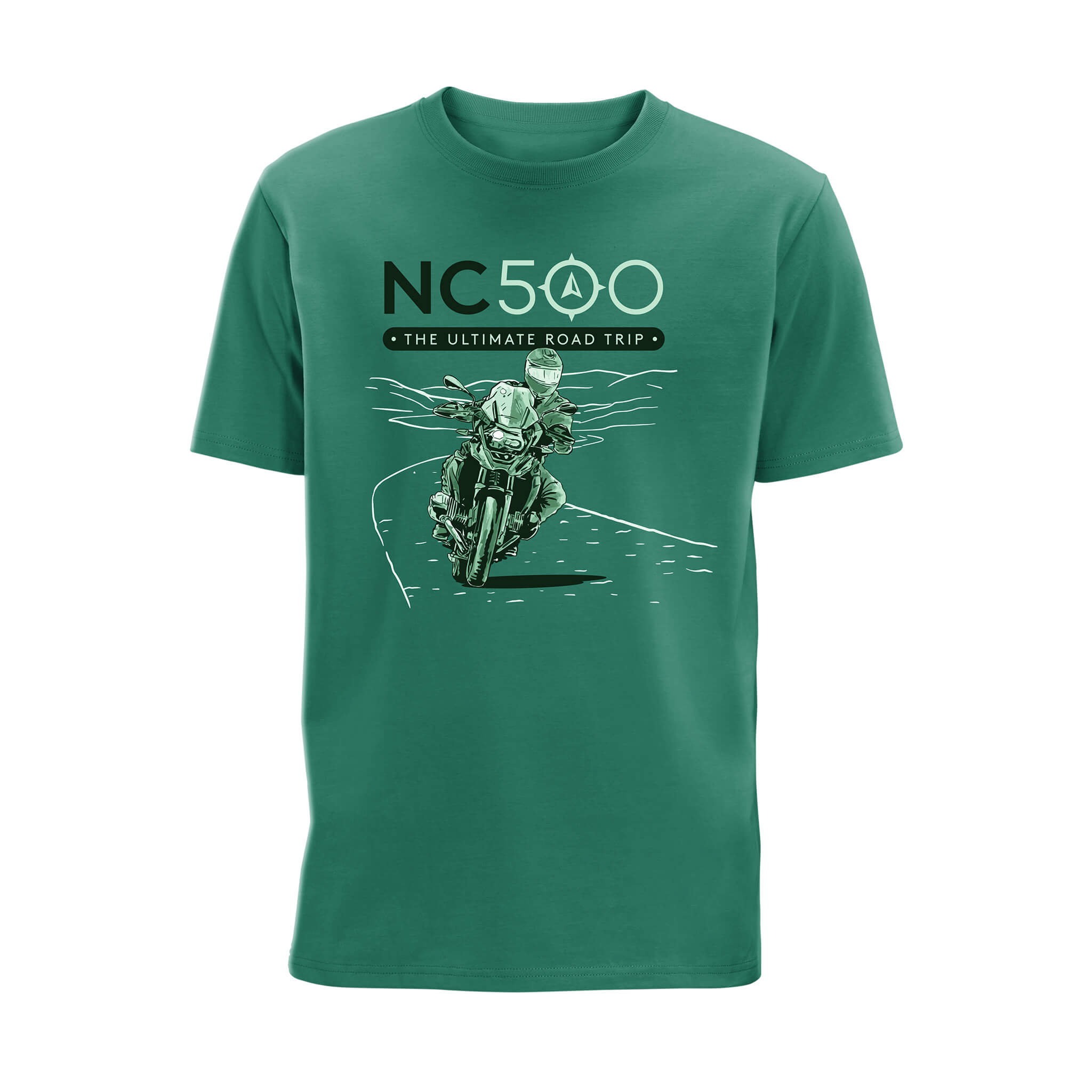 Biker T-Shirt | Pine Green | Front | North Coast 500