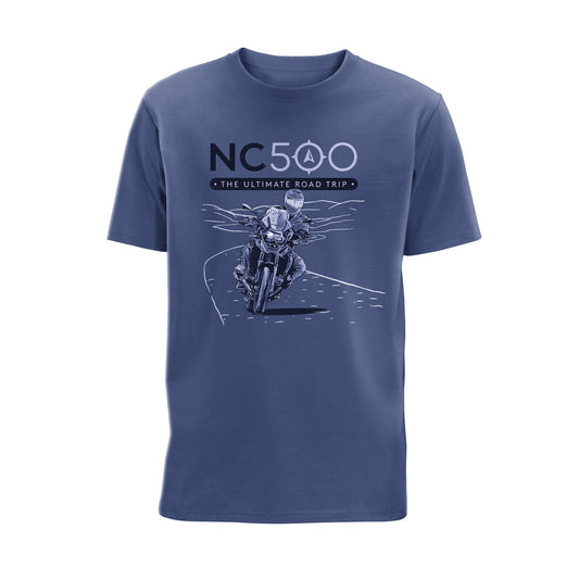 Biker T-Shirt | Navy Marl | North Coast 500