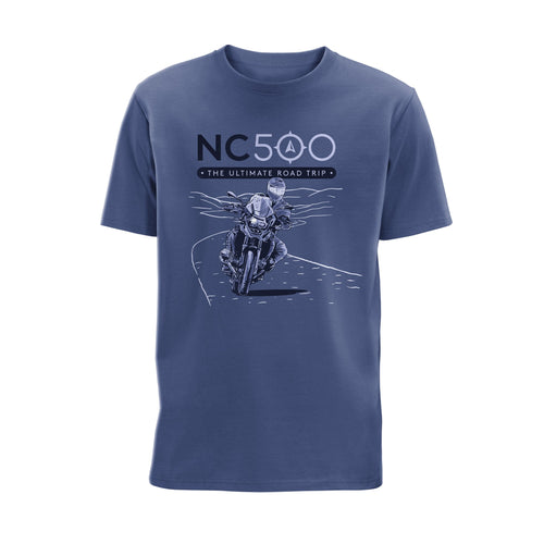 Biker T-Shirt | Navy Marl | North Coast 500
