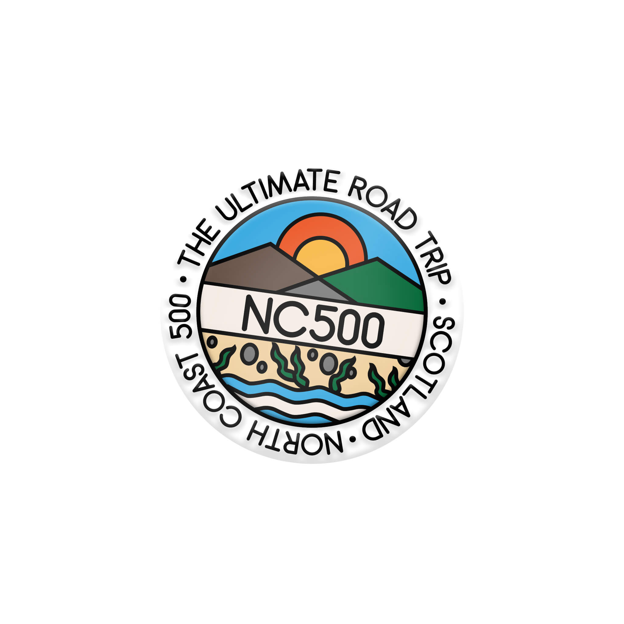 Land & Sea Car Sticker | North Coast 500