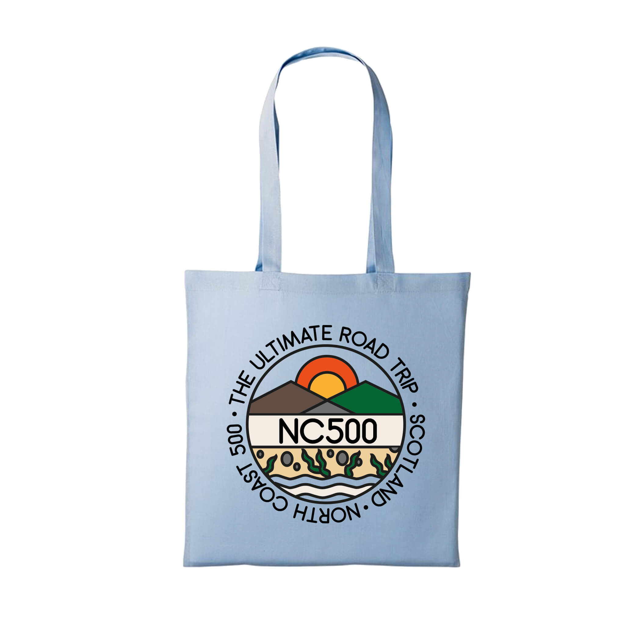 Land & Sea Cotton Shopper | Sky Blue | North Coast 500