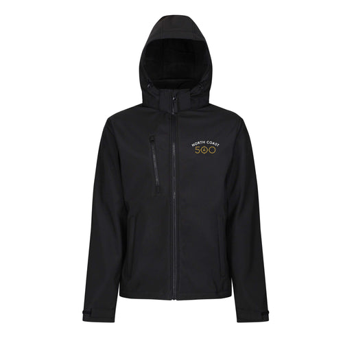 3-Layer Softshell Jacket with Hood - Black - North Coast 500