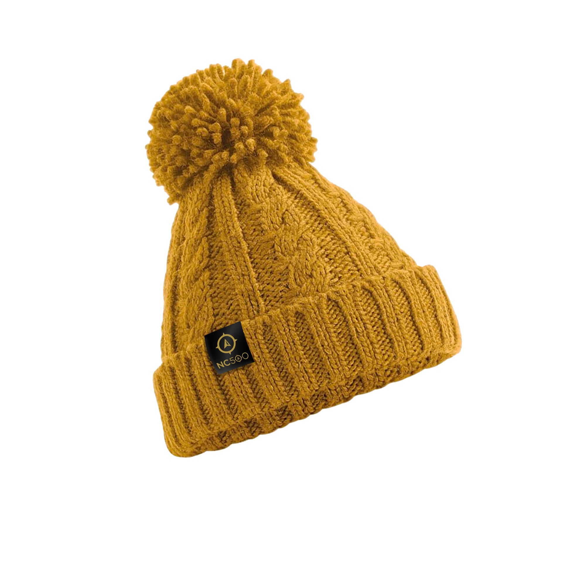 Cable Knit Beanie | Mustard | North Coast 500
