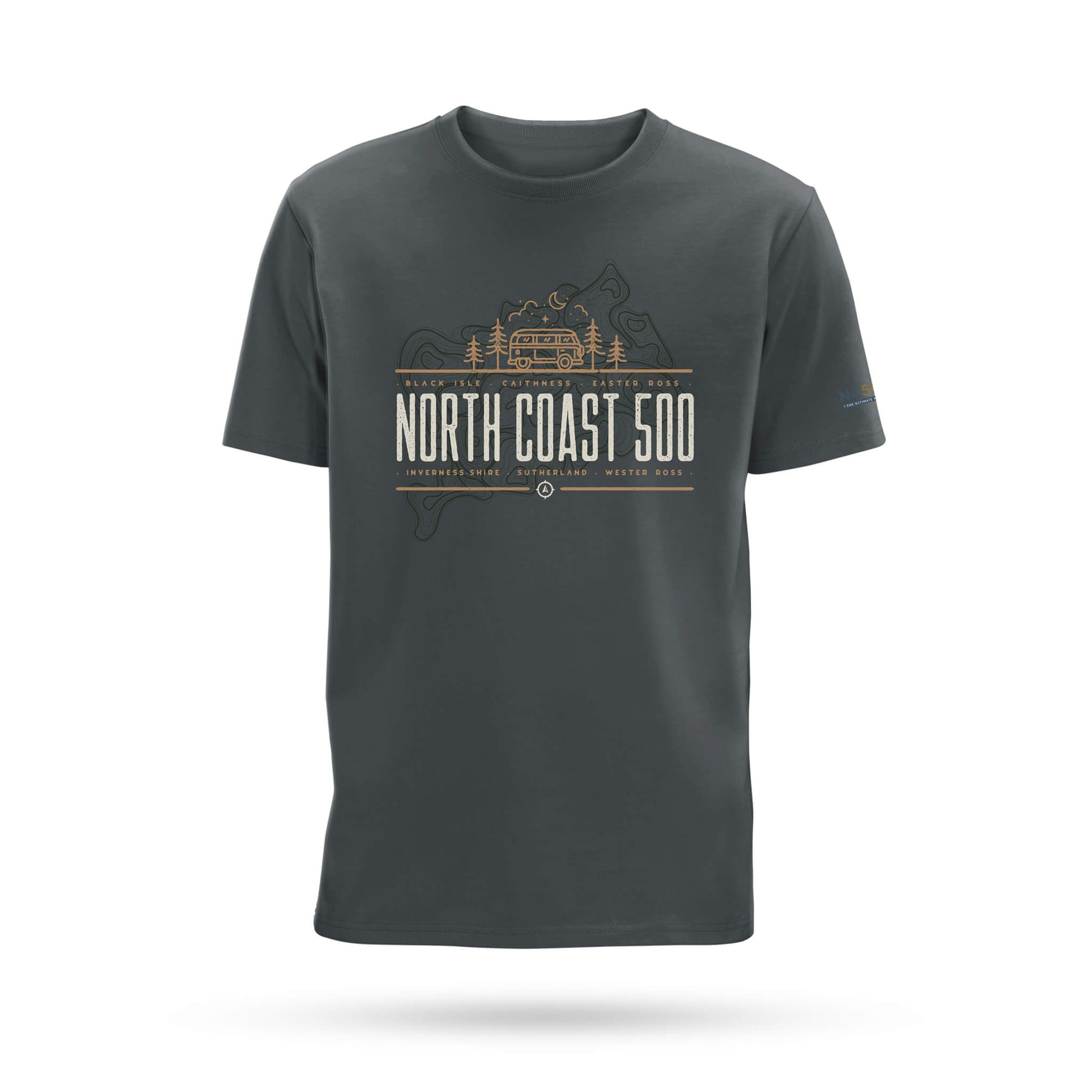 North Coast 500 camper t-shirt - Anthracite