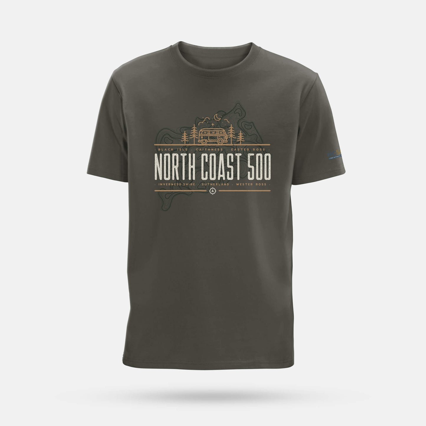 North Coast 500 camper t-shirt - Khaki