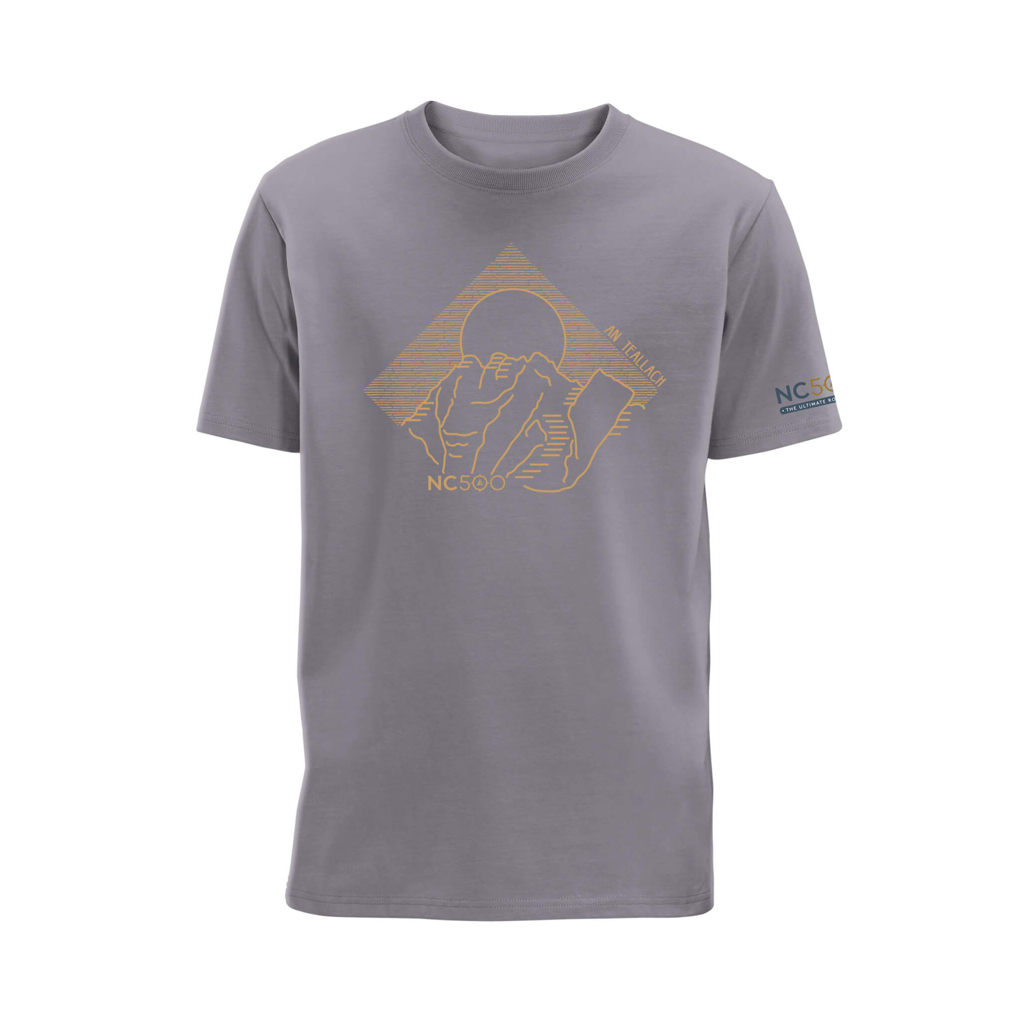 Mountain Organic Cotton T-Shirt - An Teallach - Heather Grey - North Coast 500