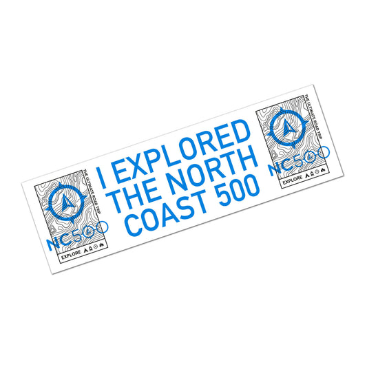 Explore Car Sticker - White - North Coast 500