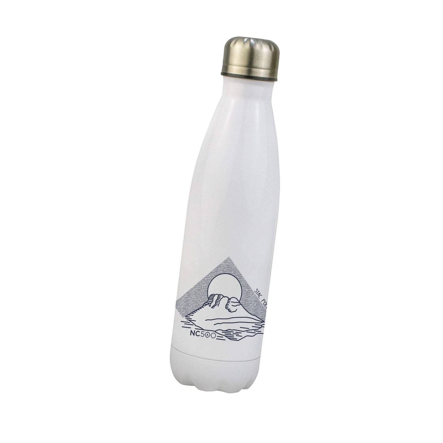 Mountain Stainless Steel Water Bottle - Stac Polliadh - White - North Coast 500