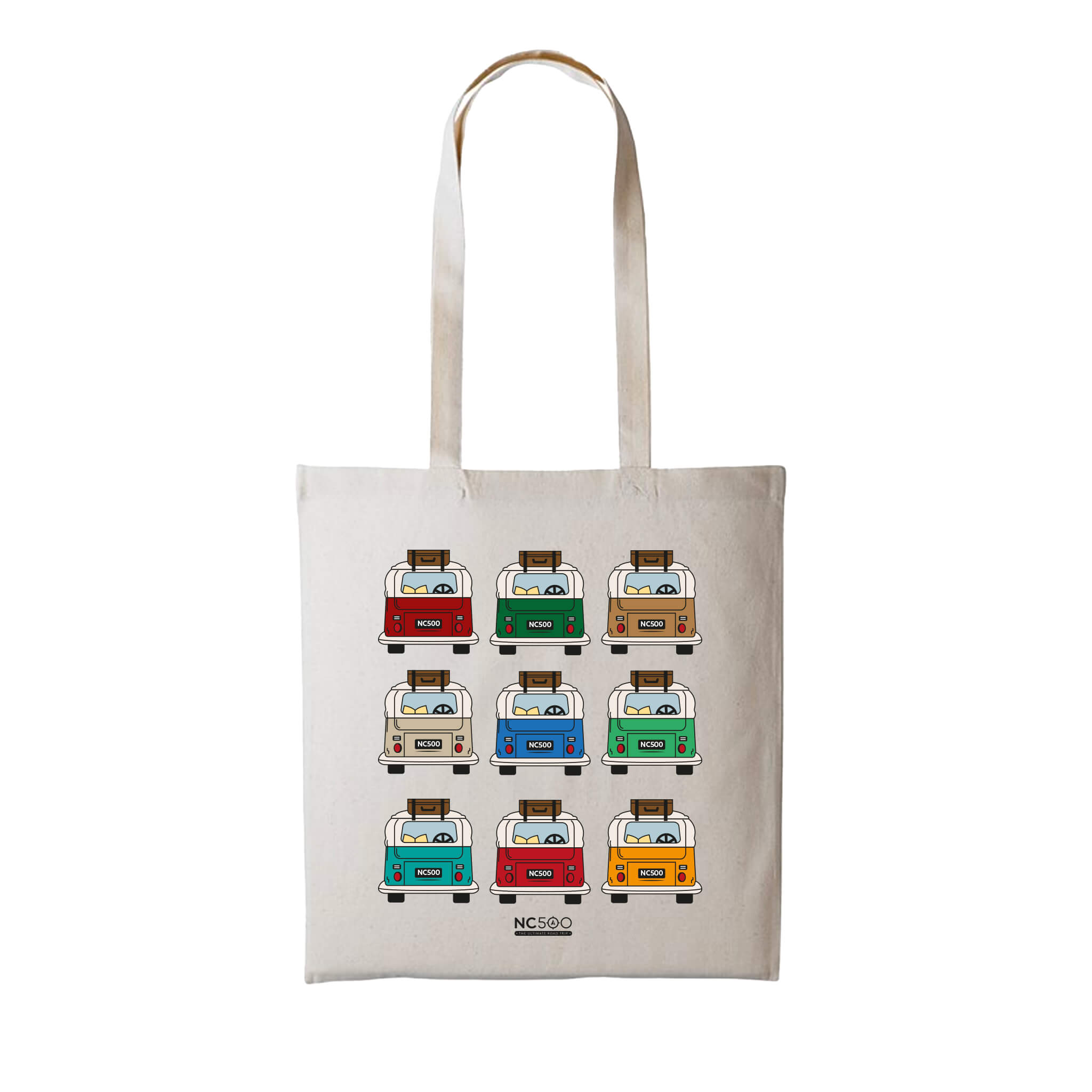 Van Life Cotton Shopper - White - North Coast 500