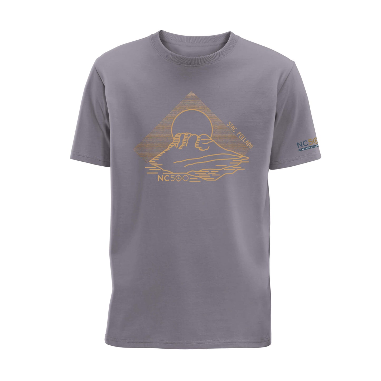 Mountain Organic Cotton T-Shirt - Stac Polliadh - Heather Grey - North Coast 500