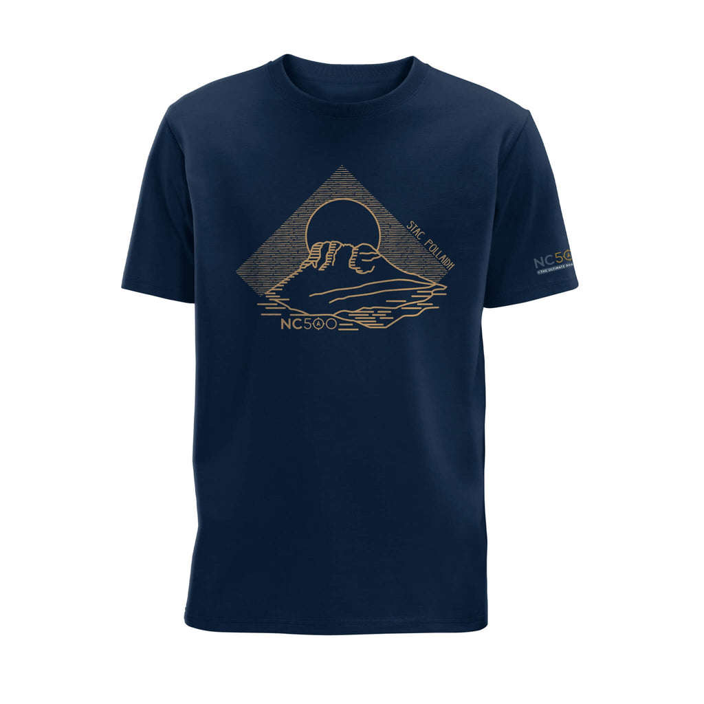 Mountain Organic Cotton T-Shirt - Stac Polliadh - Navy - North Coast 500