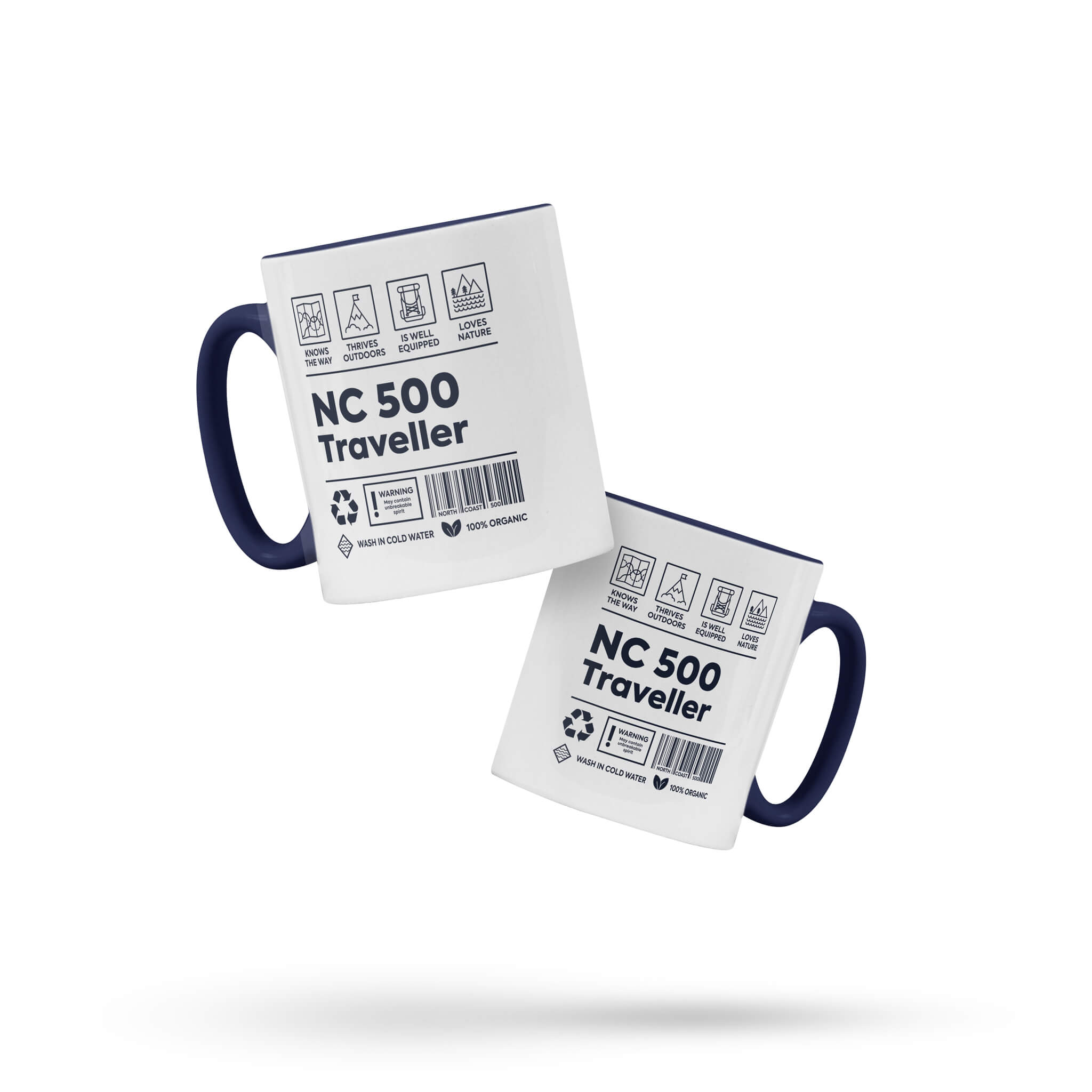 North Coast 500 Contrast Ceramic Mug with Traveller design